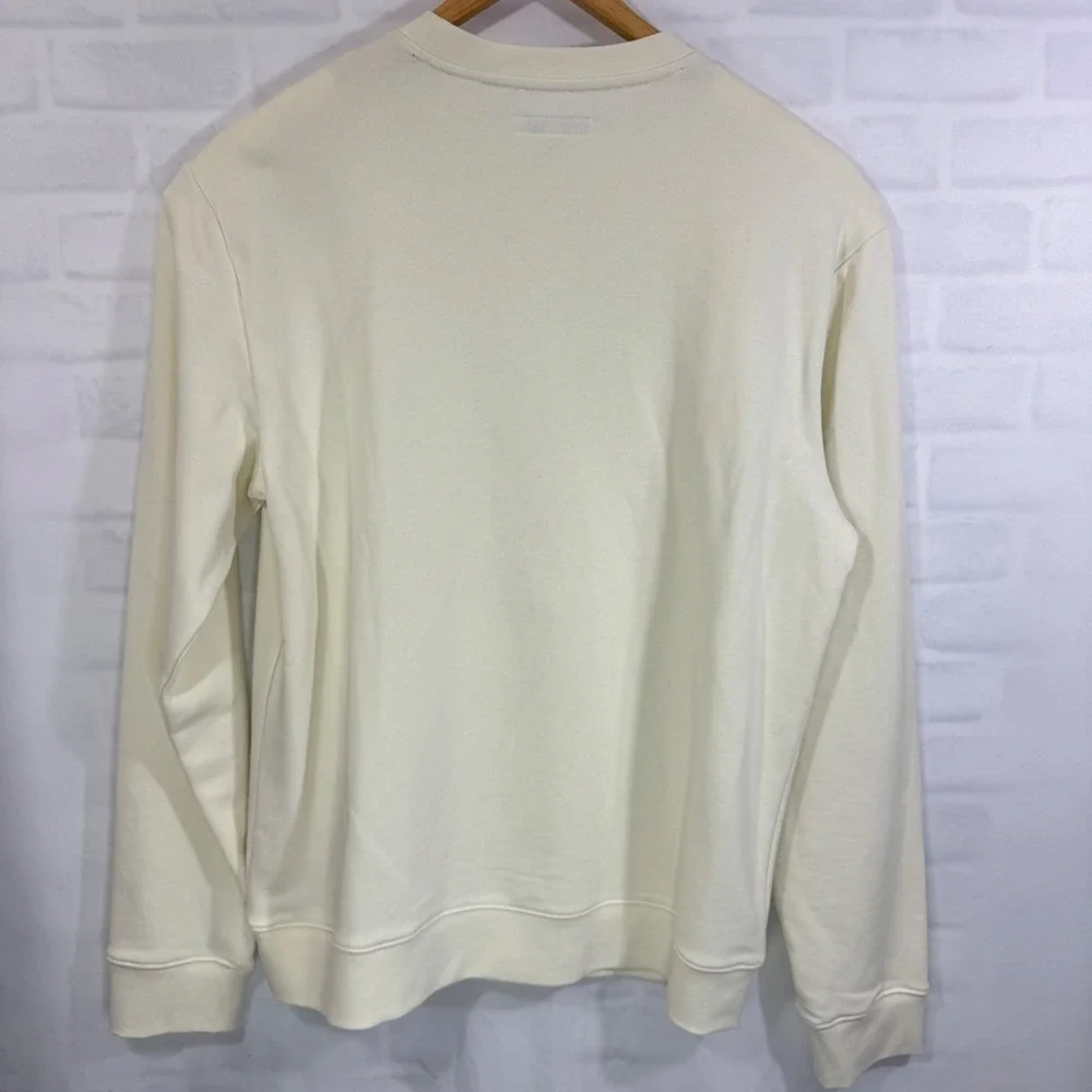 New Sunset Hills Men's Crew Neck Cream Sweatshirt Long Sleeve Casual‎ Top Size L